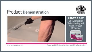 ARDEX S 1K™ Waterproofing System  Demonstration [upl. by Aillimat]