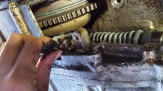 How to remove shift cable gear selector on transmission from Honda Accord [upl. by Sokul]