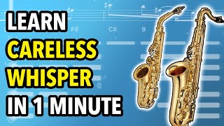 Careless Whisper Sax Tutorial  Saxplained [upl. by Ayad]