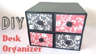 DIY Desk Organizer  Drawers  By Srushti Patil [upl. by Rudwik]