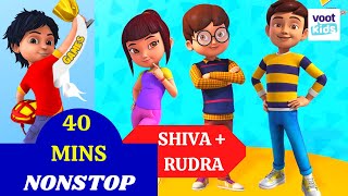 Shiva  Rudra  40 Minutes NonStop  Cartoon Videos For Kids  Voot Kids [upl. by Annabell]