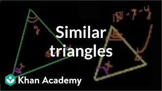 Similar triangles  Similarity  Geometry  Khan Academy [upl. by Allegra161]