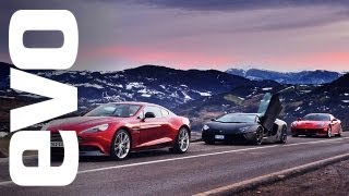 Ferrari F12 vs Lamborghini Aventador vs Aston Vanquish  evo REVIEW [upl. by Kumler]