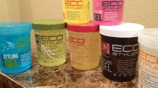 Natural Hair The Complete EcoStyler Gel Review All Colors [upl. by Tnerb]