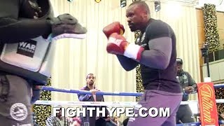 DEREK CHISORA PUBLIC WORKOUT AHEAD OF DILLIAN WHYTE REMATCH [upl. by Senskell]