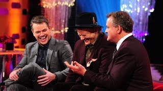 Hugh Bonneville justifies his red lips on Top Gear  The Graham Norton Show Episode 16  BBC [upl. by Chita859]