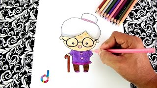 Cómo dibujar una Abuelita ancianita paso a paso  How to draw a Granny old lady [upl. by Ahsael631]