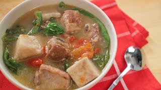 Filipino Sinigang Recipe w Pork Ribs  Asian Recipes [upl. by Hanae]