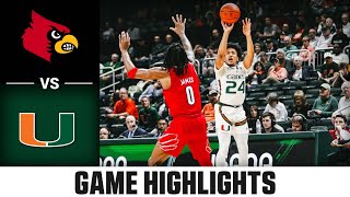 Louisville vs Miami Game Highlights  202324 ACC Men’s Basketball [upl. by Lahey]