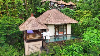 OUR JUNGLE VILLA ROOM TOUR IN BALI INDONESIA [upl. by Rheims424]