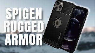 Spigen Rugged Armor iPhone 12 Pro Max Case Review [upl. by Schaab]