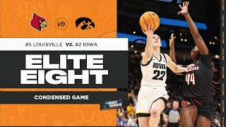 Iowa vs Louisville  Elite Eight NCAA tournament extended highlights [upl. by Kcirdle545]