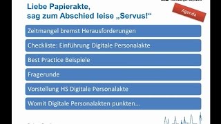 Digitale Personalakte  Einführung Nutzen amp Checkliste Webinar [upl. by Michal474]