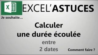 EXCEL  CALCULEZ LA DURÉE COMPRISE ENTRE 2 DATES 05 [upl. by Artaed370]