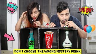 Dont Choose the WRONG Mystery DRINK CHALLENGE [upl. by Suelo]