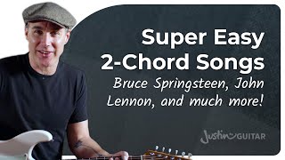 Super EASY 2 Chord Songs  Guitar for Beginners [upl. by Ralyat]