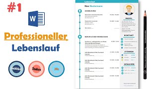 Professioneller Lebenslauf  Moderner Lebenslauf  Lebenslauf selbst in MS Word erstellen  Nr 1 [upl. by Raamaj]