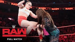 FULL MATCH  Ronda Rousey amp Natalya vs Nia Jax amp Tamina Raw Dec 31 2018 [upl. by Juno]