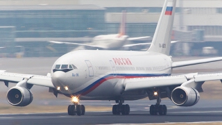 Russian Air Force One  Ilyushin IL96 LANDING in 4K [upl. by Lunetta414]