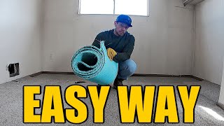 Removing Carpet The EASY WAY [upl. by Kessiah807]