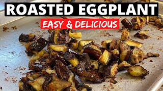 Roasted Eggplant Aubergine In Oven  Easy Vegan Recipe [upl. by Shiau]