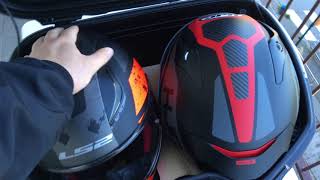 Givi V47 Top Case Unboxing Review and capacity test will 2 helmets fit [upl. by Jaal]