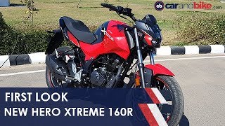 Hero Xtreme 160R First Look  carandbike [upl. by Llenaj]