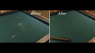 Easy Way To Clean Pool Table [upl. by Ahsirtal]