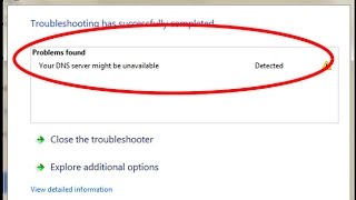 How to fix Your DNS server might be unavailable Error in windows 7810 [upl. by Steel]