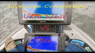 Ultra 126sv VS Echomap 93sv Livescope Comparison [upl. by Nawat]