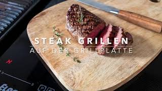 Steak Grillen auf der Grillplatte [upl. by Odlanyer]