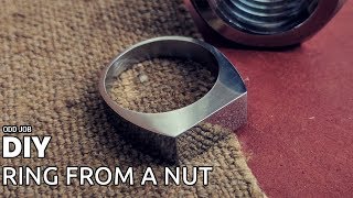 DIY ring from a nut with common tools [upl. by Shirline]