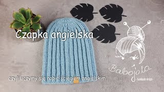 Czapka angielska Łatwa czapka Jak zrobić  Ścieg angielski [upl. by Anovahs803]