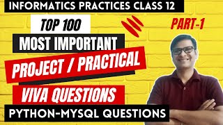 Class 12 IP Practical VIVA Questions  Python Project Viva Questions  CBSE Practical Exam Part1 [upl. by Lennor363]