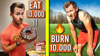 I Tried To EAT and BURN 10000 Calories in 24 HOURS [upl. by Aikem]