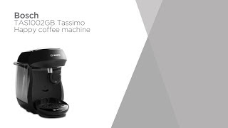 Tassimo by Bosch Happy TAS1002GB Coffee Machine  Black  Product Overview  Currys PC World [upl. by Fidelity765]