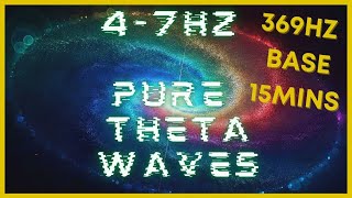 15 mins 47hz PURE Theta Waves  369hz Base  Binaural Beats  CIA Hemi Sync  Astral Projection [upl. by Chrisy]