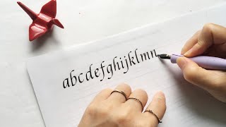 Italic Calligraphy Tutorial  Beginners Alphabet Demo [upl. by Corder]