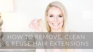 How to Remove Clean and Reuse Tapein Hair Extensions Yourself [upl. by Leighland]