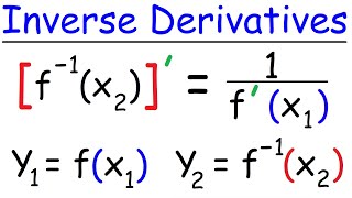 Derivatives of Inverse Functions  Calculus [upl. by Elokyn837]