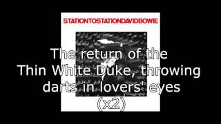 Station to Station  David Bowie  Lyrics [upl. by Orabel]