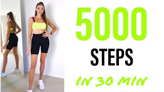 🔥5000 Steps in 30 Min 🔥 Fast Walking Cardio Workout  YanaFit Fun 5000 Steps At Home [upl. by Diehl]