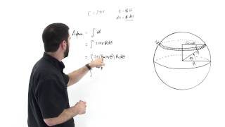 Surface Area of a Sphere equation derived with calculus [upl. by Calva]