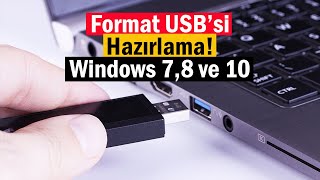 Format USB si Hazırlama  Windows 7 8 10 [upl. by Bough]