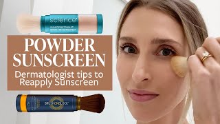 Powder Sunscreens and SPF Reapplication Tips from a Dermatologist  Dr Sam Ellis [upl. by Letha]