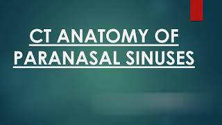 Paranasal sinuses CT anatomy  SIMPLIFIED [upl. by Ianaj606]