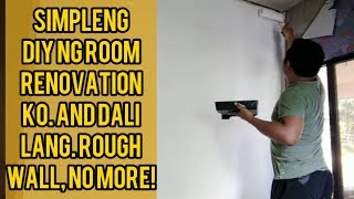 HOW TO PAINT ROUGH WALL PINOY STYLE  Paano Pinturahan ang Rough Wall Painting Tips [upl. by Ybocaj705]