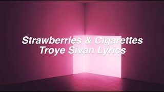 Strawberries amp Cigarettes  Troye Sivan Lyrics [upl. by Burrton]