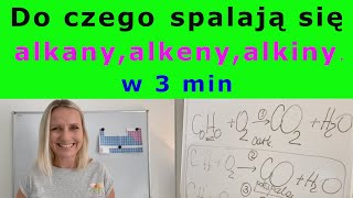 SPALANIE całkowite i niecałkowite ZWIĄZKÓW ORGANICZNYCH chemia 33 [upl. by Sikleb]