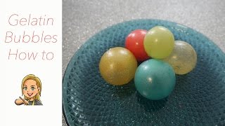 Edible Gelatin Bubbles  How to [upl. by Purdum974]